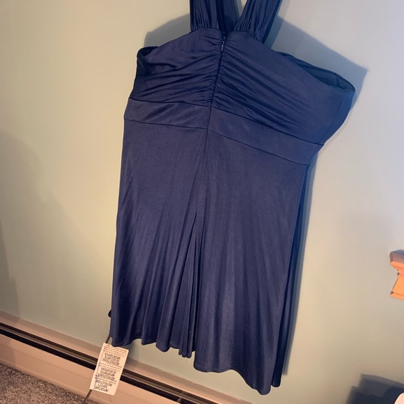 Beautiful Navy Theia Cocktail Dress Size 12 - Picture 5 of 5
